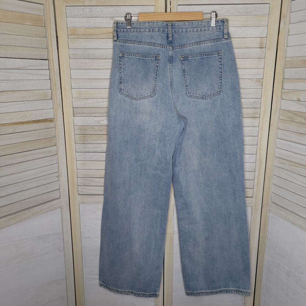 💛3/$15 JUSTFAB Size 32 Women's Jeans Straight Cut Light Blue 33 Waist High Rise - Picture 7 of 8